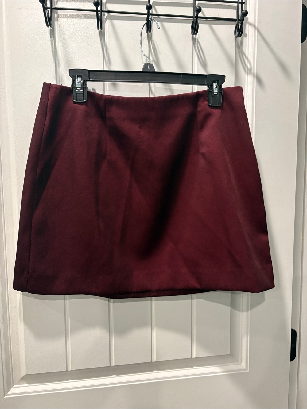 a new day Burgundy A-Line Mini Skirt